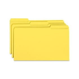 Smead File Folder, Reinforced 1/3-Cut Tab, Legal Size, Yellow, 100 per Box (17934)