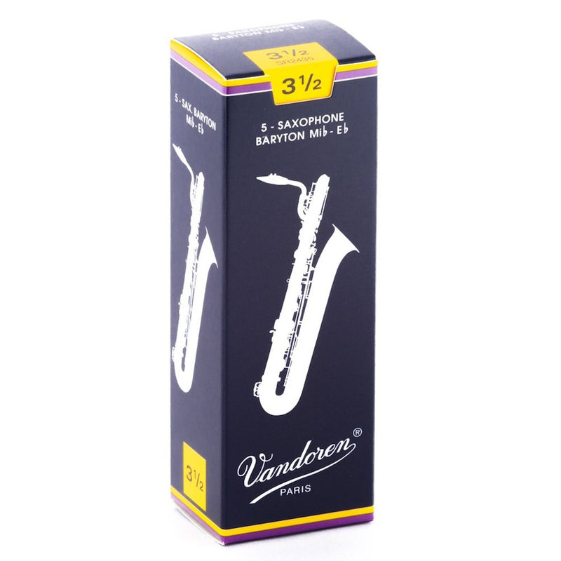 Vandoren SR2435 Bari Sax Traditional Reeds Strength 3.5; Box of 5