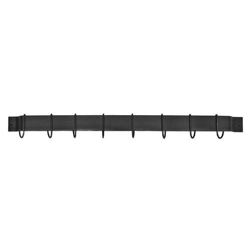 Gourmet Bar 30.5" Wall Mounted Pot Rack Finish: Black Powder Coated Steel