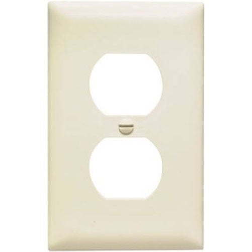 PASS & SEYMOUR TP8LACC100 1 Gang 1 Duplex Outlet Opening Nylon Wall Plate, Almond