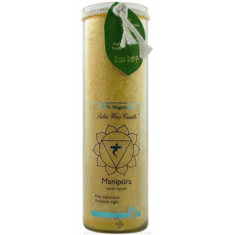 Aloha Bay Unscented Chakra Jar Protection Manipura Candle, Yellow