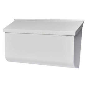 Gibraltar Mailboxes Woodlands Medium Capacity Galvanized Steel White, Wall-Mount Mailbox, L4009WW0