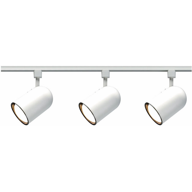 Nuvo Lighting TK322 3-Light R30/PAR30 Longneck Bullet Cylinder Track Light Kit, White