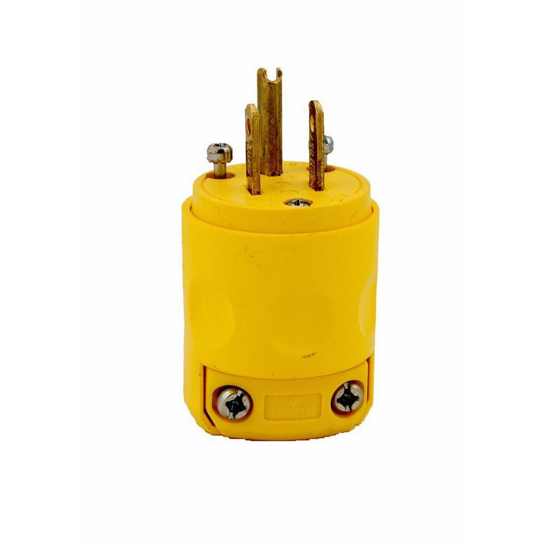 Leviton 515PV 15 Amp, 125 Volt, Grounding Plug, Yellow