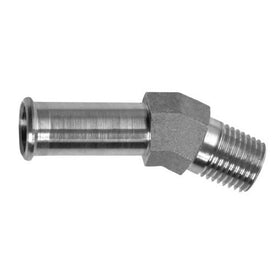 Professional Products 54187 3/8 NPT 30° Stainless Steel Fuel Inlet Fitting for Ford