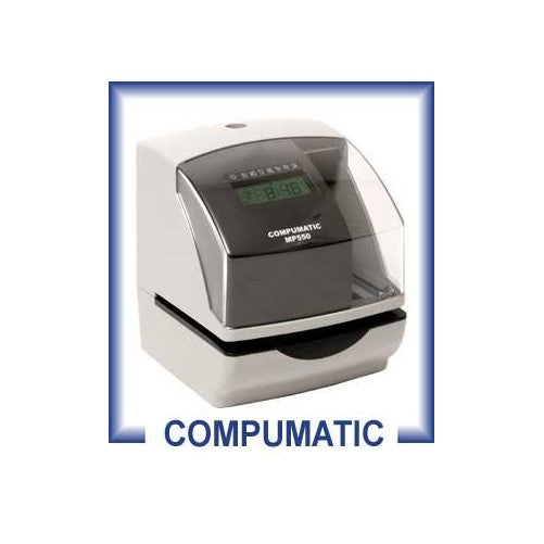 COMPUMATIC MP550 Electronic Time Stamp and Time Recorder Clock - HEAVY DUTY, FOR PAYROLL, DOCUMENT VALIDATION, JOB TRACKING