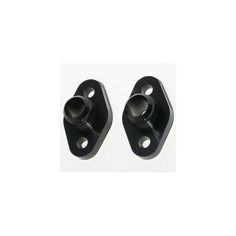 Meziere WP8112ANANS Black 12AN Water Pump Port Adapter for Small Block Chevy - Pack of 2