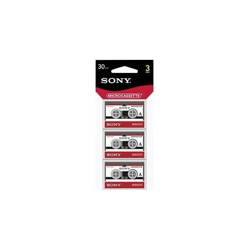 Sony MC30R Microcassette 30 Minute Recording - 1 Pack of 3