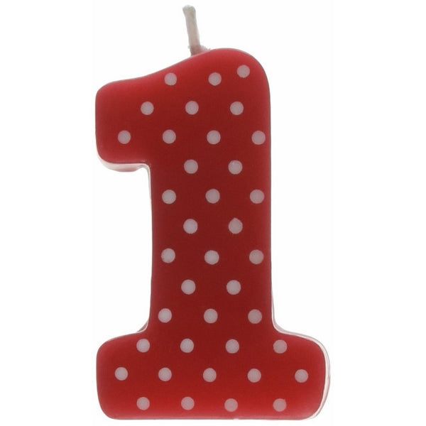 Creative Converting Ladybug themed molded 1st birthday candle