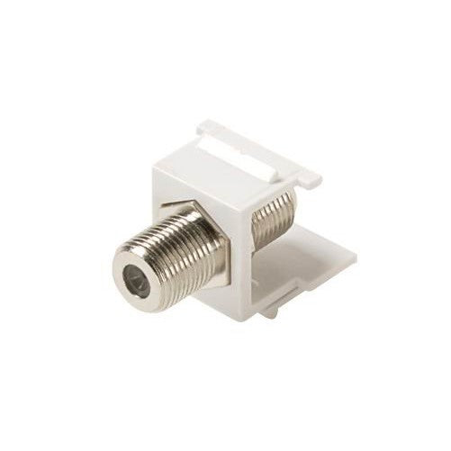 Black Point Products BT-204 White Coax F-Type Keystone Insert, White