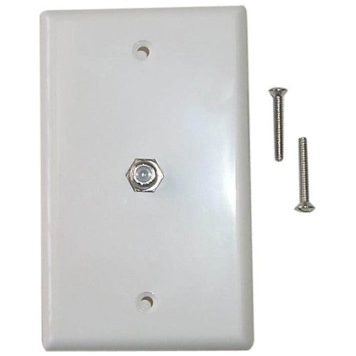 Black Point Products BV-029 White Coax Wall Plate, White