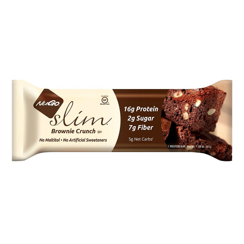 NuGO Slim Brownie Crunch, 1.59-Ounce (Pack of 12)