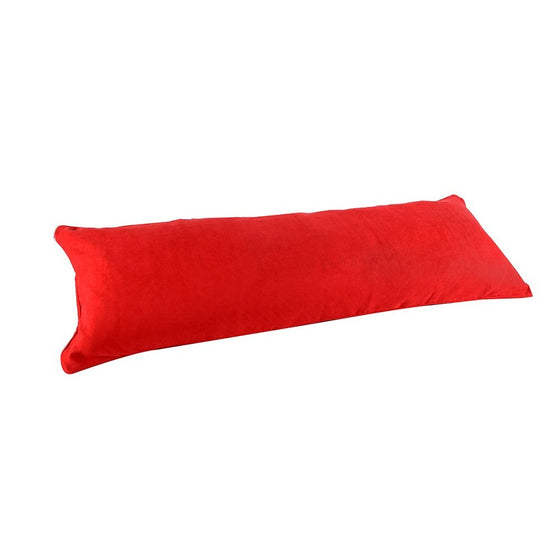 Red Microsuede Body Pillow Cover With Double Sided Zippers 20"x54"