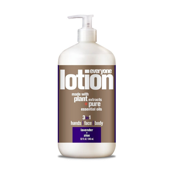 Everyone Lotion, Lavender and Aloe, 32 Ounce, 3 in1 hand,face,body