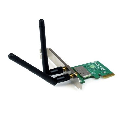 StarTech.com PCI Express Wireless N Adapter - 300 Mbps PCIe 802.11 b/g/n Network Adapter Card, 2T2R 2.2 dBi - PCIe Wireless Desktop Card