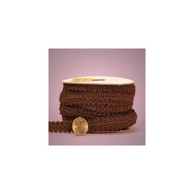 Brown Gimp Braid Trim, 5/8" X 10yd