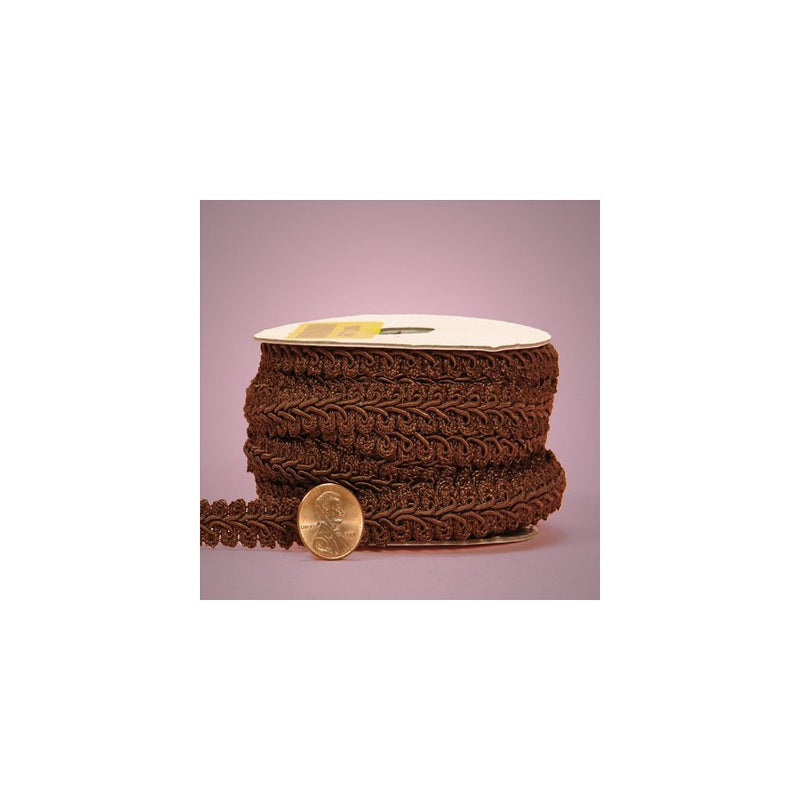 Brown Gimp Braid Trim, 5/8" X 10yd