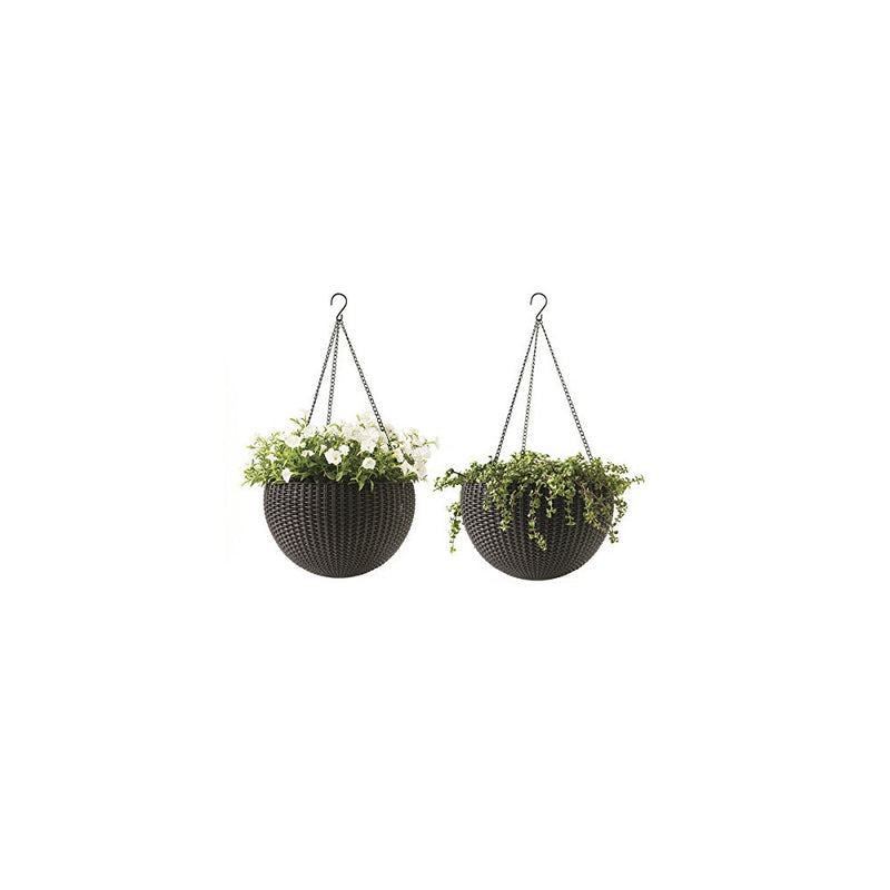 Keter 221486 Hanging Planter Set, Espresso Brown