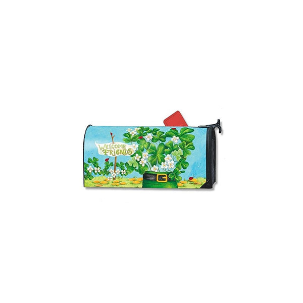 Shamrocks and Ladybugs Large St. Pat's Mailbox Cover Oversized Mailwraps