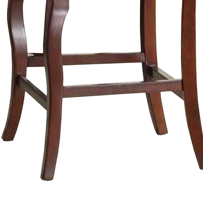 Wooden Counter Height Pub Chair, Set of 2, Brown