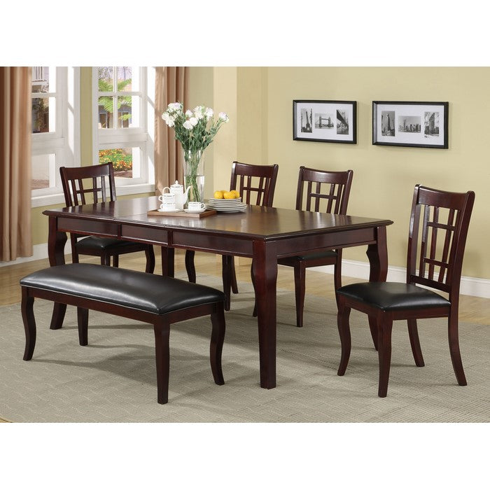 Wooden Dining Chair Set of 2, Cherry Brown