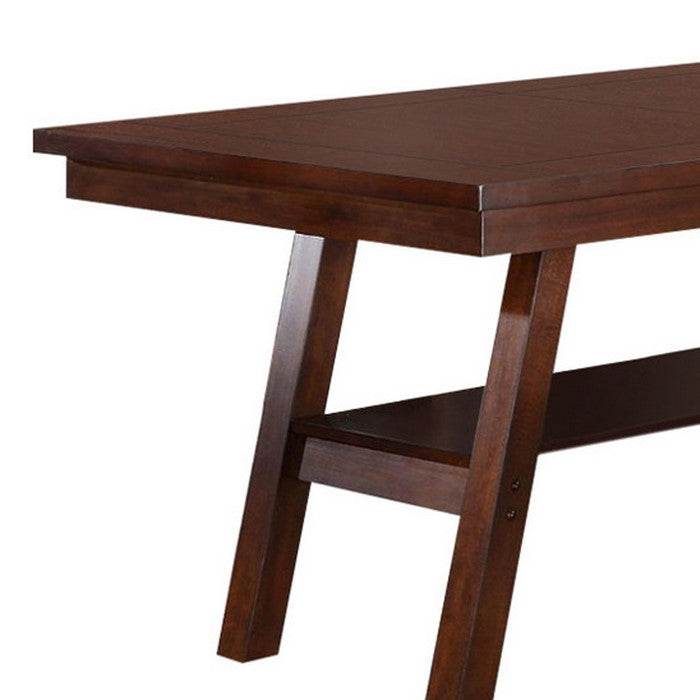 Solid Wood Dark Walnut Brown Dining Table