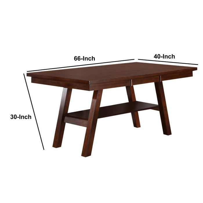Solid Wood Dark Walnut Brown Dining Table