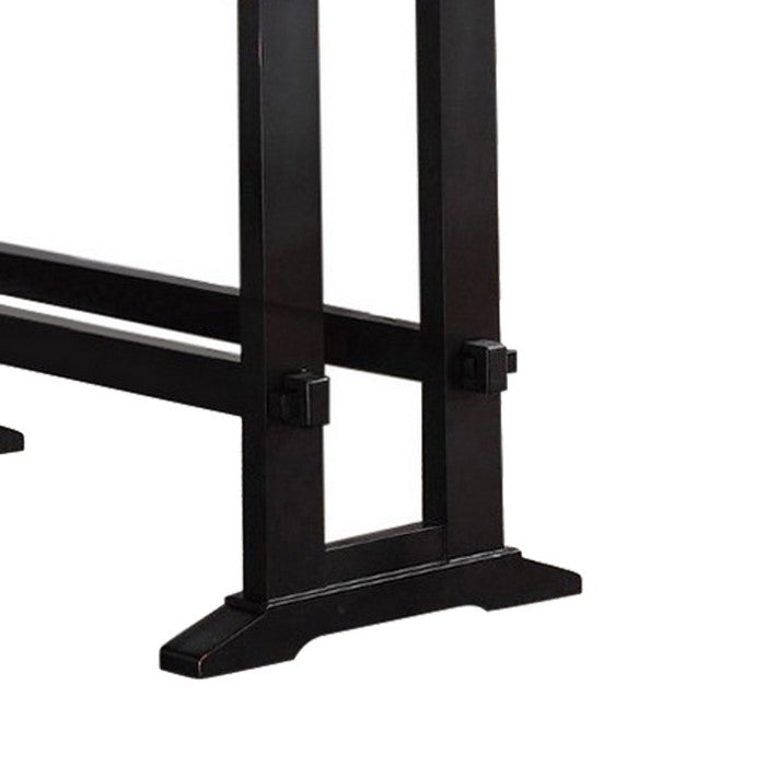 Rubber & Pine Wood Counter Height Table, Brown