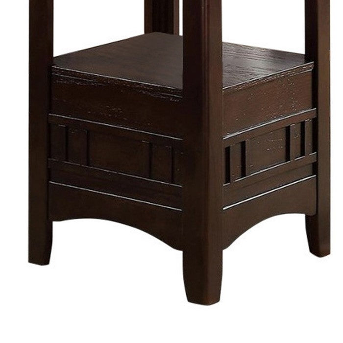 Wooden Counter Height Table, Brown
