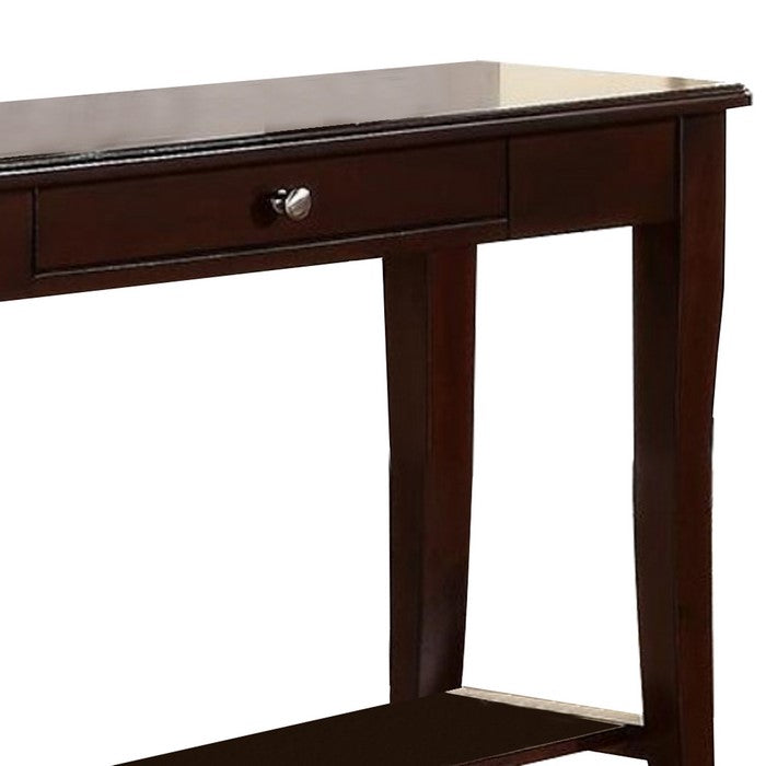 Wooden Console Table With One Drawers Brown