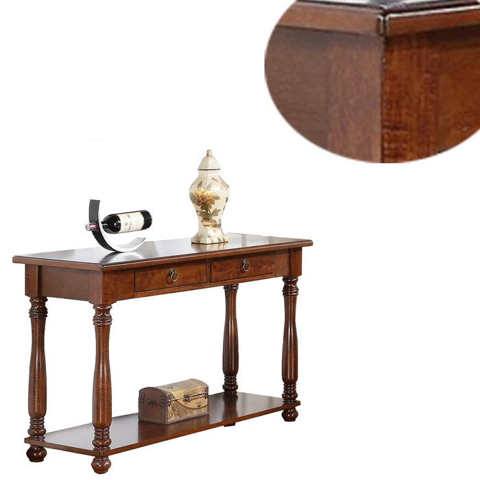 Wooden Console Table, Brown