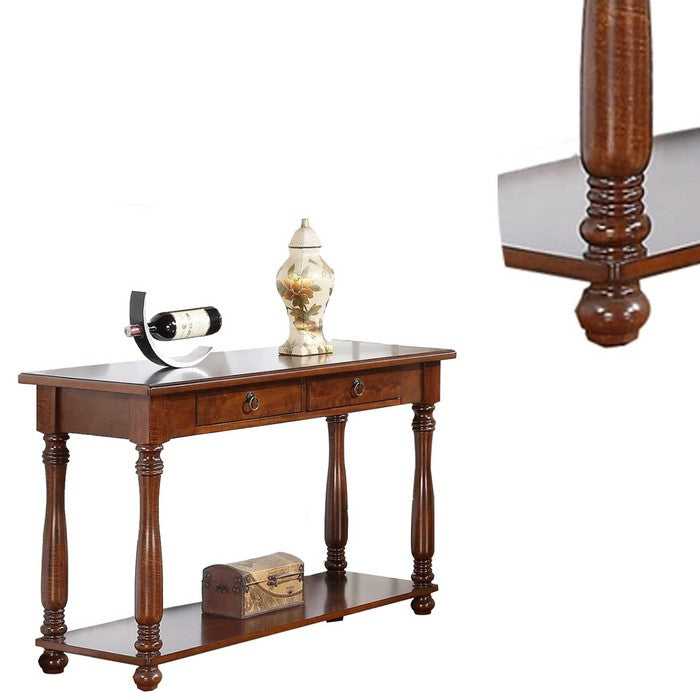 Wooden Console Table, Brown