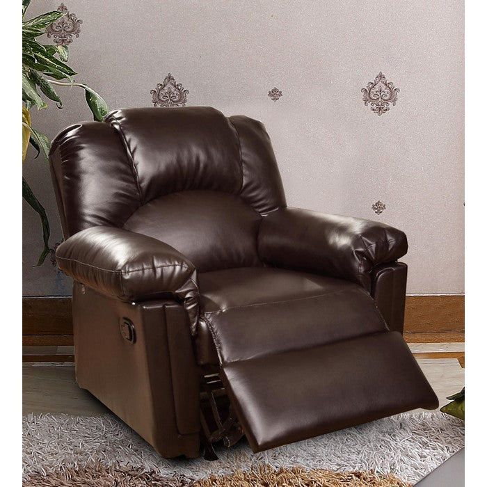 Bonded Leather Rocker/Recliner, Brown