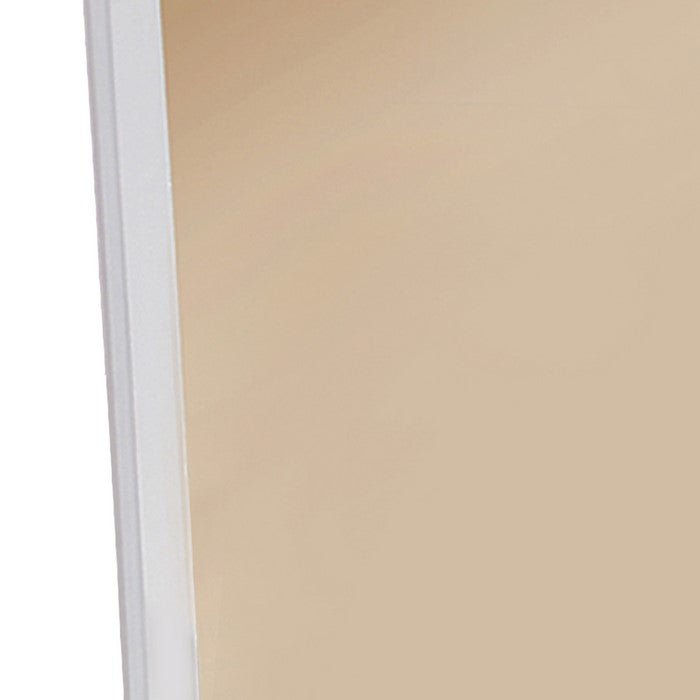 Mirror With Pine Wood Framing, White