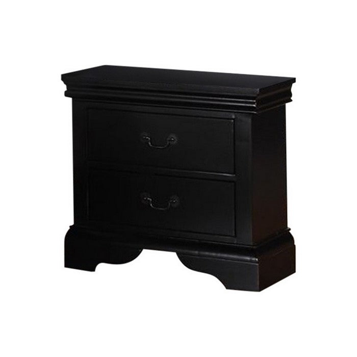 Attractive Pine Wood Night Stand,Black