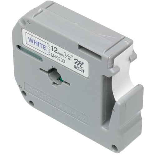 Brother Tape Cartridge 0.5IN Wide, Non-laminated Blue on White (MK233)