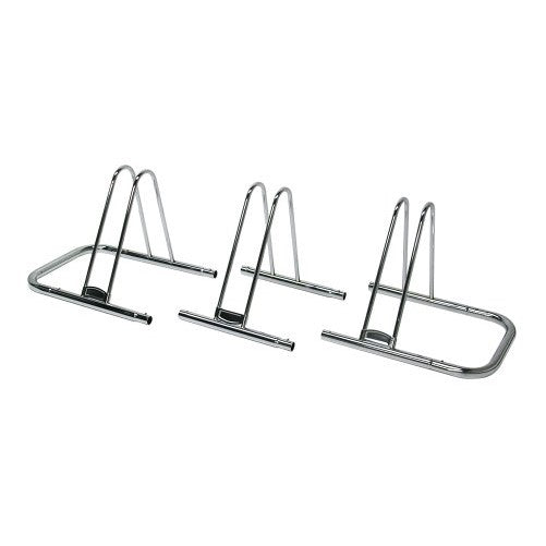Stoneman Sports QSP-618-3 Sparehand Freestanding 3-Bike Parking Stand for All Frame Types, Grey Finish
