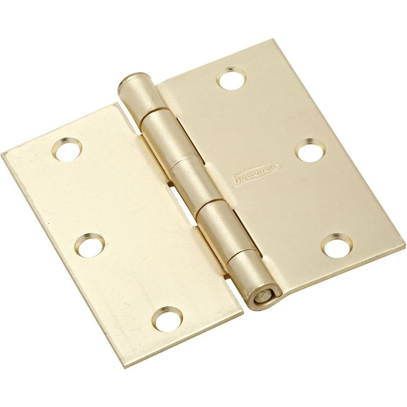 National Hardware N176-628 V512 Door Hinges in Satin Brass, 2 pack