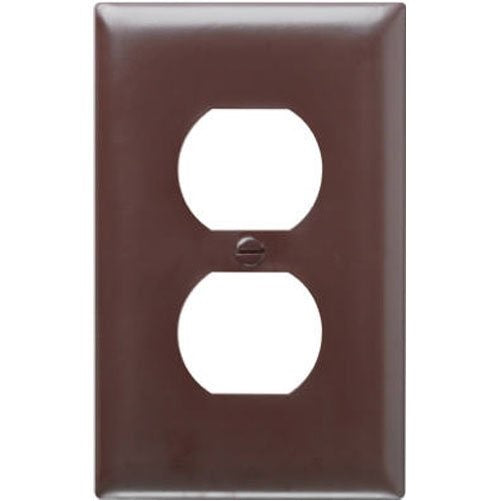 Pass & Seymour TP8CC25 1 Gang 1 Duplex Outlet Opening Wall Plate, Nylon, Brown