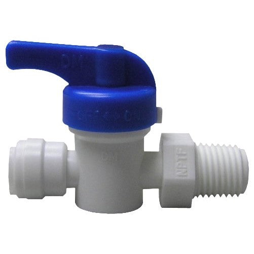 Watts PL-3012 Push Stop Valve, 1/4-Inch MIP x 1/4-Inch OD