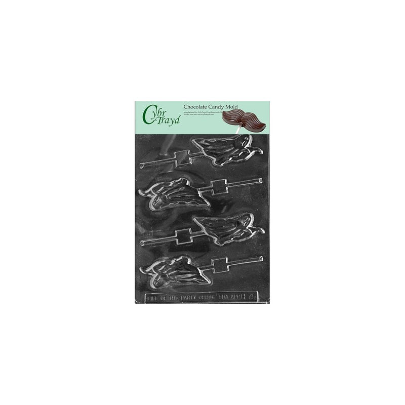 Cybrtrayd Life of the Party H075 Halloween Spook Ghost Lolly Chocolate Candy Mold in Sealed Protective Poly Bag Imprinted with Copyrighted Cybrtrayd Molding Instructions