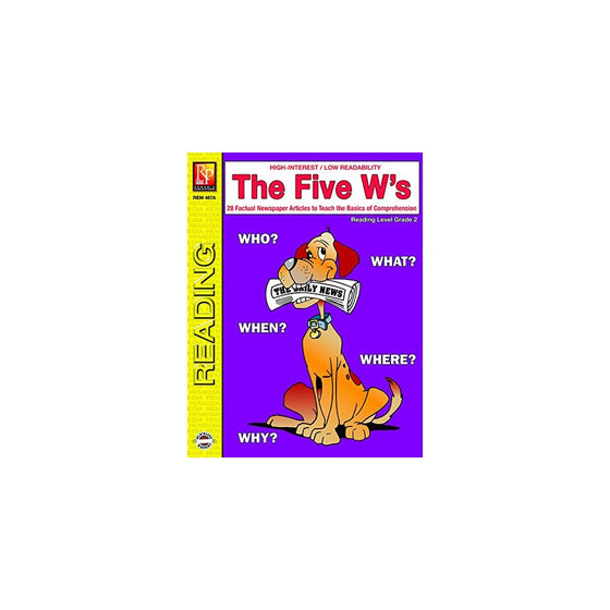 THE 5 WS 2ND GRADE READING LEVEL