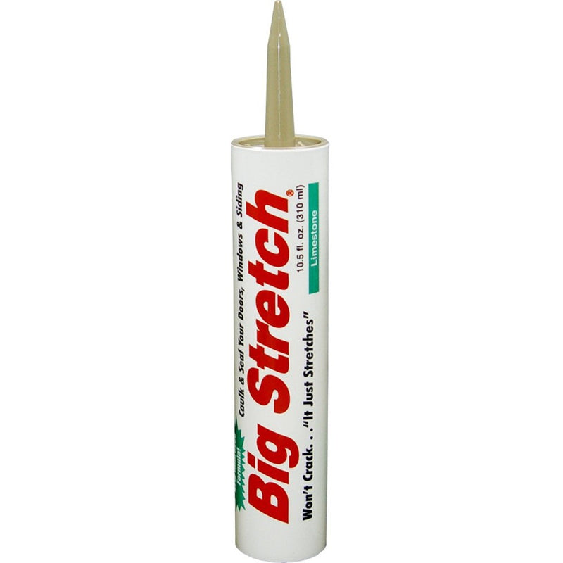 Sashco 10022 Big Stretch Caulk Limestone 10.5-ounce
