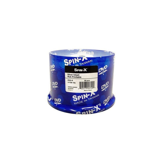 100 Spin-X 16X DVD-R 4.7GB Silver Inkjet