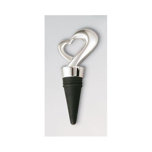 Silver Plated Framed Heart Bottle Stopper