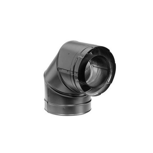 Simpson Duravent 46DVA-E90B 4x7" Direct Vent Black 90 Degree Elbow