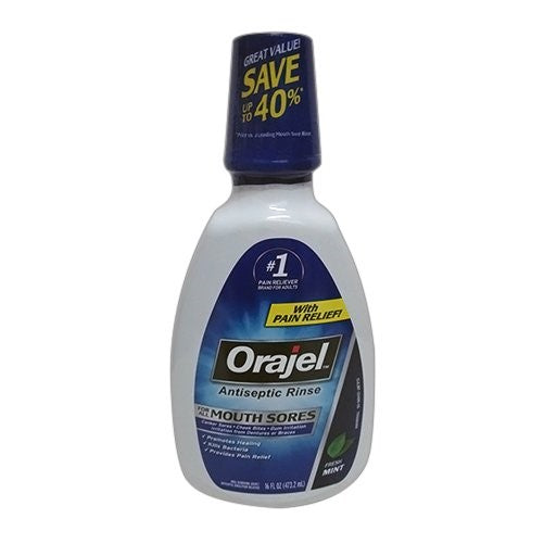 Orajel Antiseptic Mouth Sore Rinse, 16 Fluid Oz