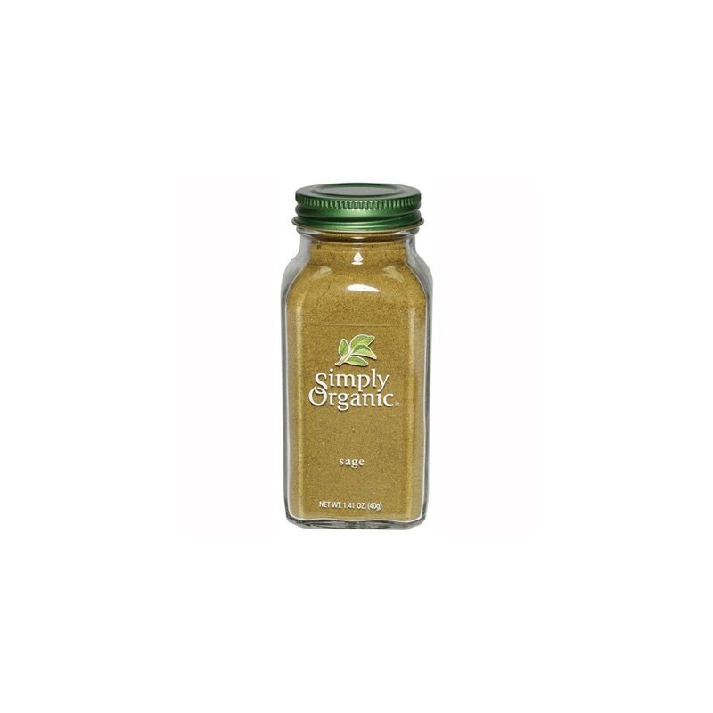 Simply Organic Sage Leaf Ground Certified Organic, 1.41-Ounce Containers(Pack of 3)