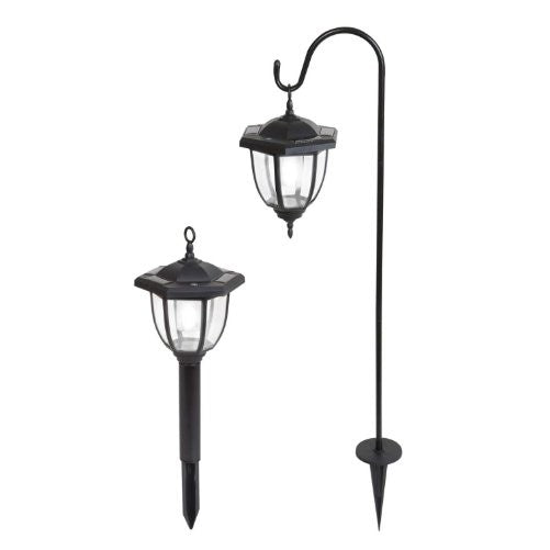 Yards & Beyond Dual Use Coach Style Solar Lights - 2 Pack