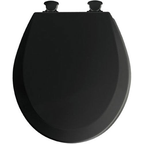 Mayfair 46EC 047 Molded Wood Toilet Seat with Lift-Off Hinges, Round, Black